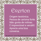 Significado Do Nome Everton Significado Dos Nomes